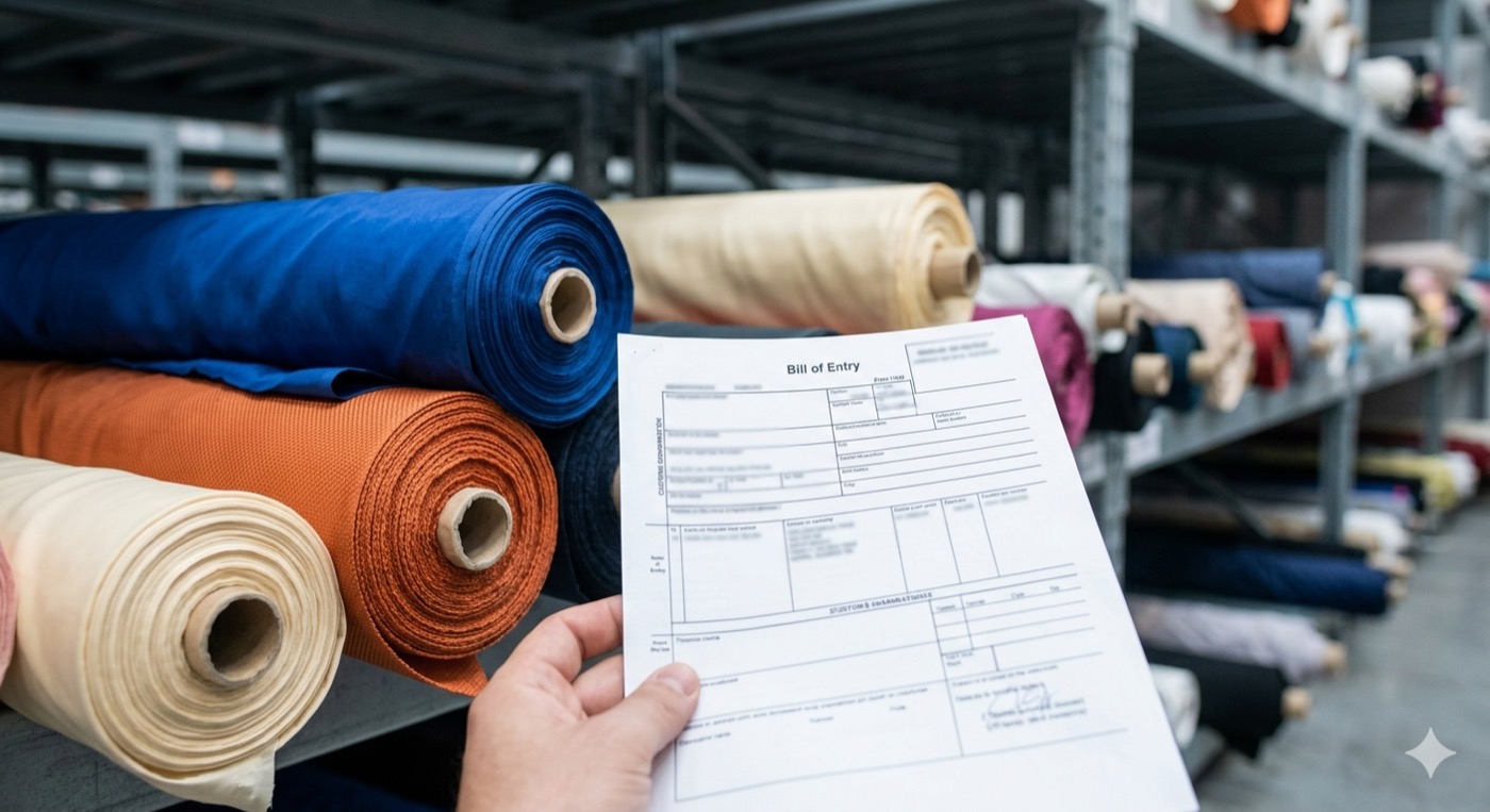 Textile and fabric imports customs examination — Advance Authorization, India